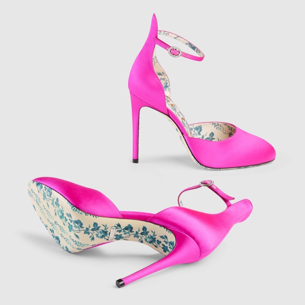 GUCCI | Satin Raso Seta Mary Jane Pumps
